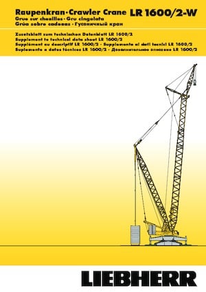 Gru cingolate - braccio a traliccio Liebherr LR 1600/2-W