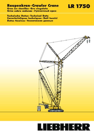 Gru cingolate - braccio a traliccio Liebherr LR 1750