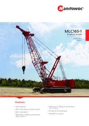 Gru cingolate - braccio a traliccio Manitowoc MLC165-1