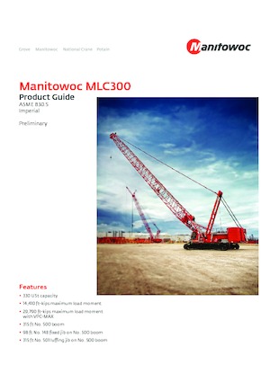 Gru cingolate - braccio a traliccio Manitowoc MLC300