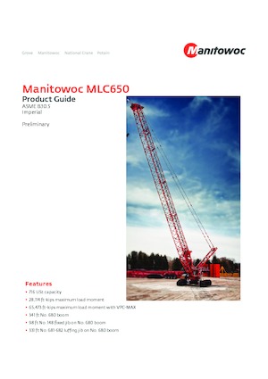Gru cingolate - braccio a traliccio Manitowoc MLC650