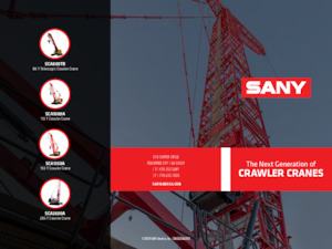 Gru cingolate - braccio a traliccio Sany SCA900TB