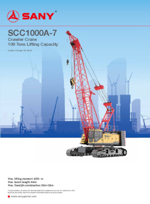 Gru cingolate - braccio a traliccio Sany SCC1000A-7