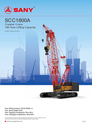 Gru cingolate - braccio a traliccio Sany SCC1800A