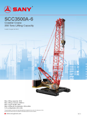 Gru cingolate - braccio a traliccio Sany SCC3500A-6