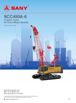 Gru cingolate - braccio a traliccio Sany SCC450A-6