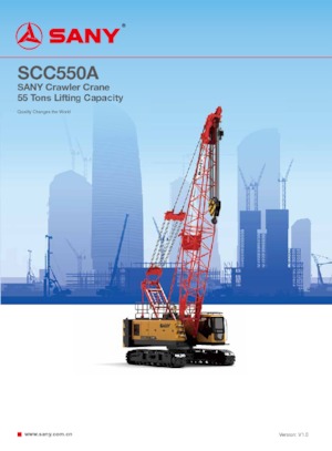 Gru cingolate - braccio a traliccio Sany SCC550A