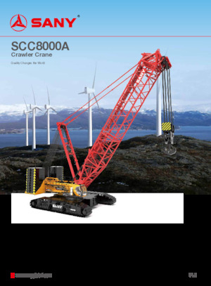 Gru cingolate - braccio a traliccio Sany SCC8000A