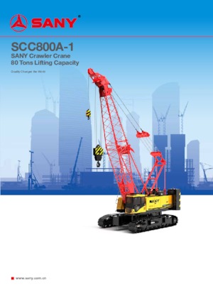 Gru cingolate - braccio a traliccio Sany SCC800A-1