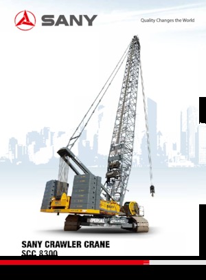 Gru cingolate - braccio a traliccio Sany SCC8300