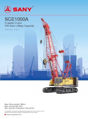 Gru cingolate - braccio a traliccio Sany SCE1000A 