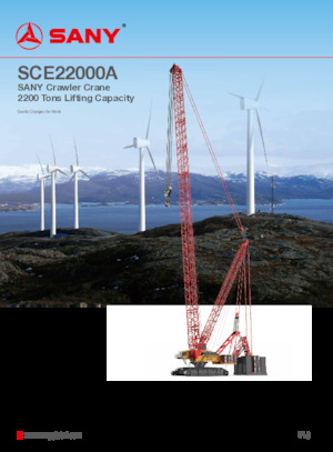 Gru cingolate - braccio a traliccio Sany SCE22000A