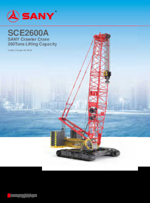 Gru cingolate - braccio a traliccio Sany SCE2600A