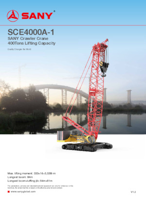 Gru cingolate - braccio a traliccio Sany SCE4000A-1