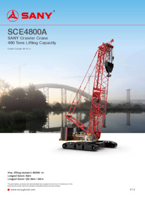 Gru cingolate - braccio a traliccio Sany SCE4800A