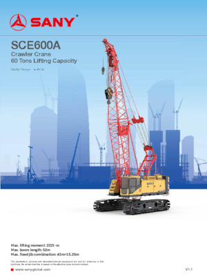 Gru cingolate - braccio a traliccio Sany SCE600A Chain Track