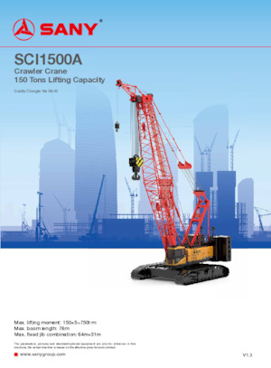Gru cingolate - braccio a traliccio Sany SCI1500A