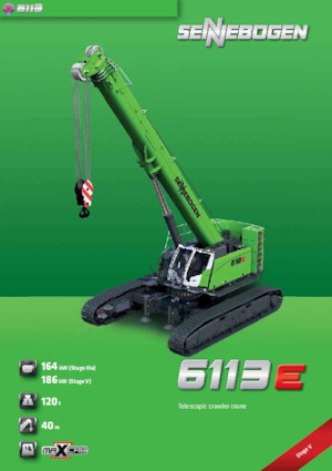 Gru cingolate - braccio telescopico Sennebogen 6113E