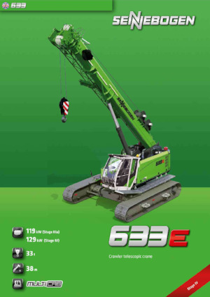 Gru cingolate - braccio telescopico Sennebogen 633E