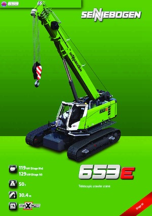 Gru cingolate - braccio telescopico Sennebogen 653 R