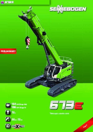 Gru cingolate - braccio telescopico Sennebogen 673 R