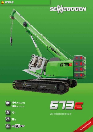 Gru cingolate - braccio telescopico Sennebogen 673 R