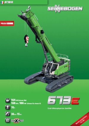 Gru cingolate - braccio telescopico Sennebogen 673 R