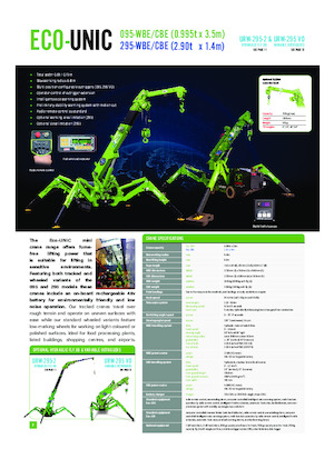 Gru cingolate - braccio telescopico UNIC Eco RK-095