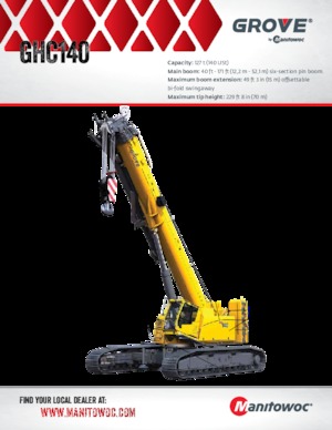Gru cingolate - braccio telescopico Grove GHC140
