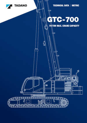 Gru cingolate - braccio telescopico Tadano GTC-700