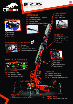 Gru cingolate - braccio telescopico Jekko JF235