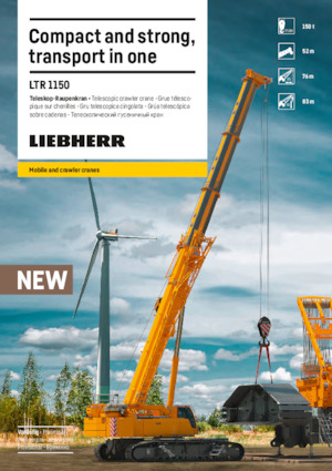 Gru cingolate - braccio telescopico Liebherr LTR 1150