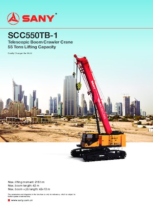 Gru cingolate - braccio telescopico Sany SCC550TB-1