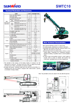 Gru cingolate - braccio telescopico Sunward SWTC10