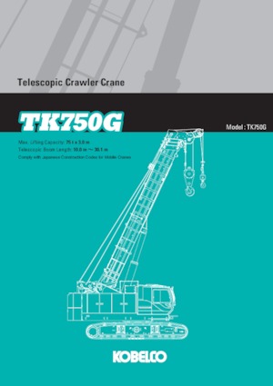 Gru cingolate - braccio telescopico Kobelco TK750G