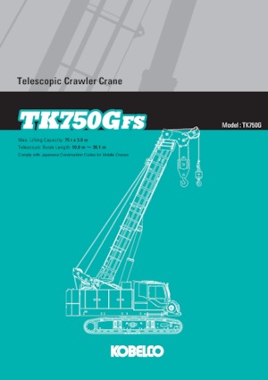 Gru cingolate - braccio telescopico Kobelco TK750GFS