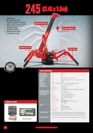 Gru cingolate - braccio telescopico UNIC URW-245