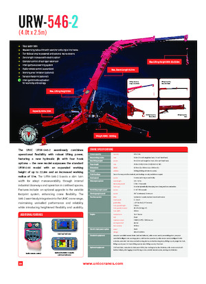 Gru cingolate - braccio telescopico UNIC URW-546-2