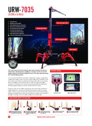 Gru cingolate - braccio telescopico UNIC URW-7035
