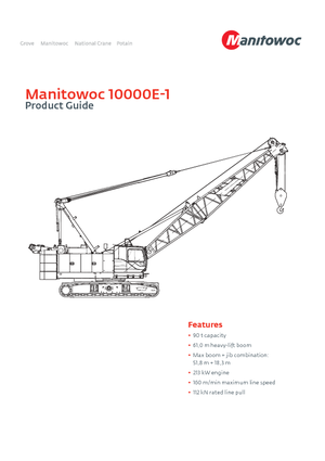Gru cingolate - braccio a traliccio Manitowoc 10000 E-1