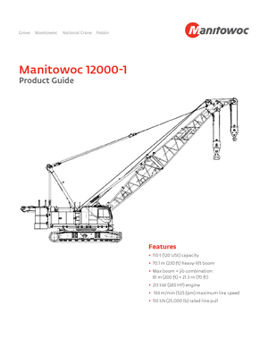 Gru cingolate - braccio a traliccio Manitowoc 12000 E-1