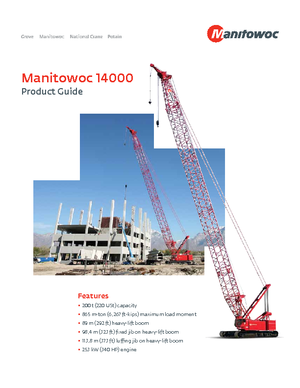 Gru cingolate - braccio a traliccio Manitowoc 14000