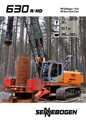 Gru cingolate - braccio a traliccio Sennebogen 630 R- HD