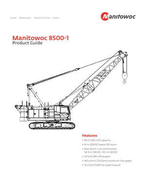 Gru cingolate - braccio a traliccio Manitowoc 8500 E-1