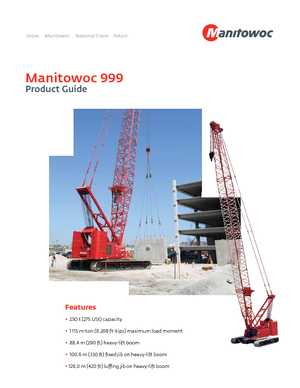 Gru cingolate - braccio a traliccio Manitowoc 999