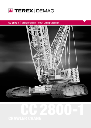 Gru cingolate - braccio a traliccio Terex-Demag CC 2800-1