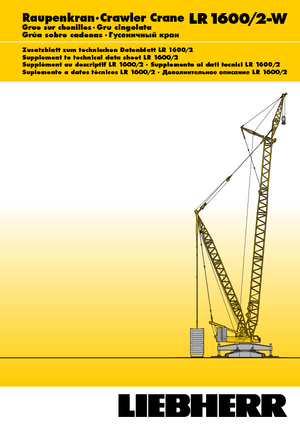 Gru cingolate - braccio a traliccio Liebherr LR 1600/2