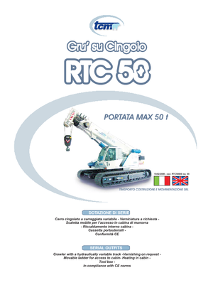 Gru cingolate - braccio a traliccio tcm RTC 50