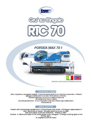 Gru cingolate - braccio a traliccio tcm RTC 70