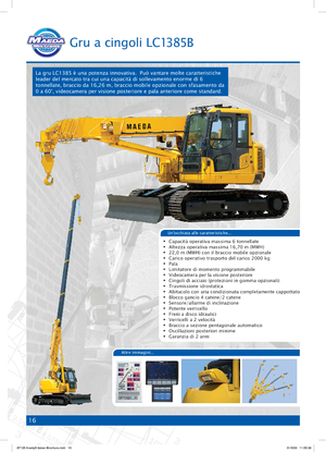 Gru cingolate - braccio telescopico Maeda LC 1385 B